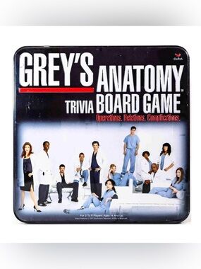 Grey's Anatomy Trivia Board Game - Black, White, Red